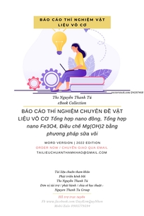 BÁO CÁO THÍ NGHIỆM CHUYÊN ĐỀ VẬT LIỆU VÔ CƠ Tổng hợp nano đồng, Tổng hợp nano Fe3O4, Điều chế Mg(OH)2 bằng phương pháp sữa vôi