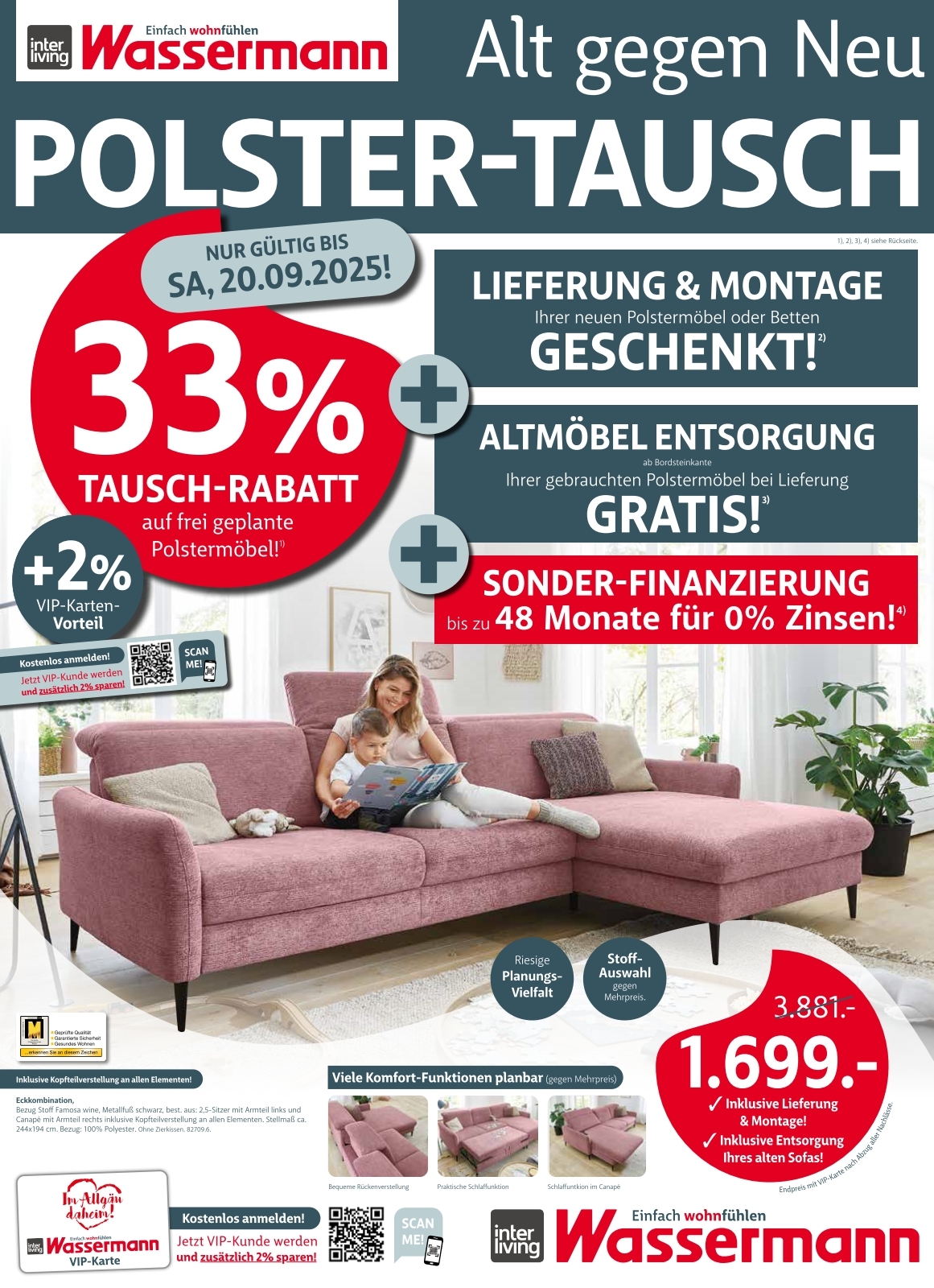 Alt gegen Neu Polster-Tausch!
