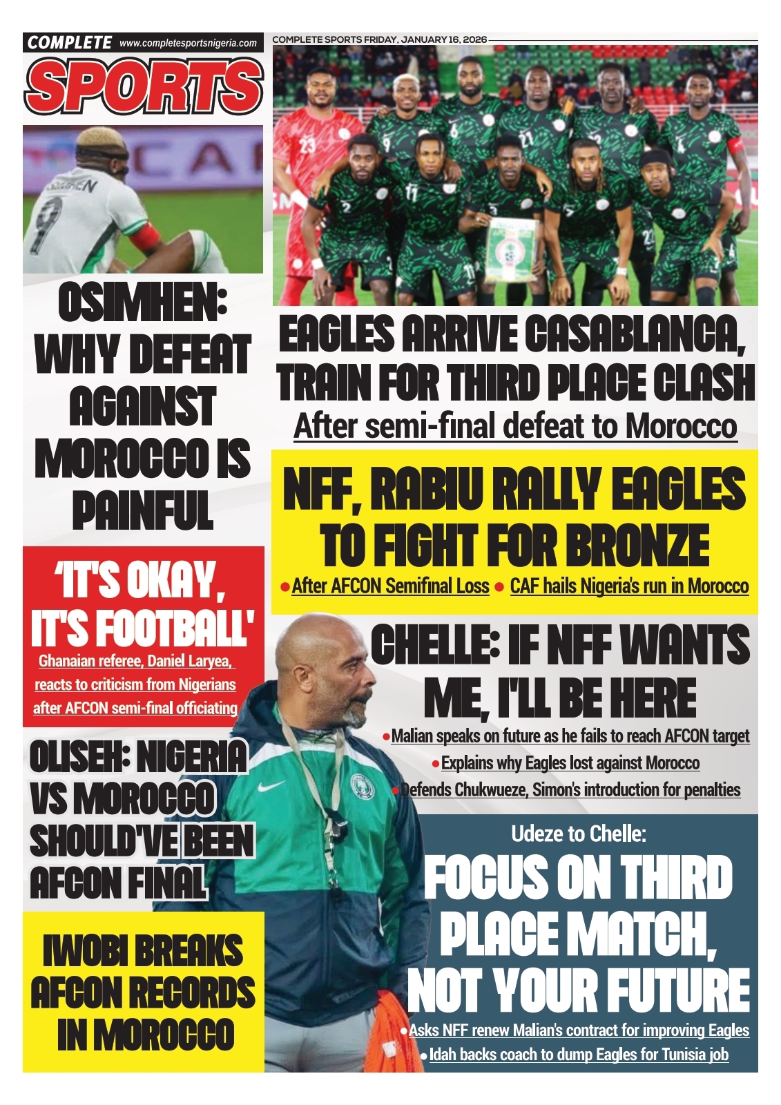 COMPLETE SPORTS - FRIDAY, JAN 16, 2026