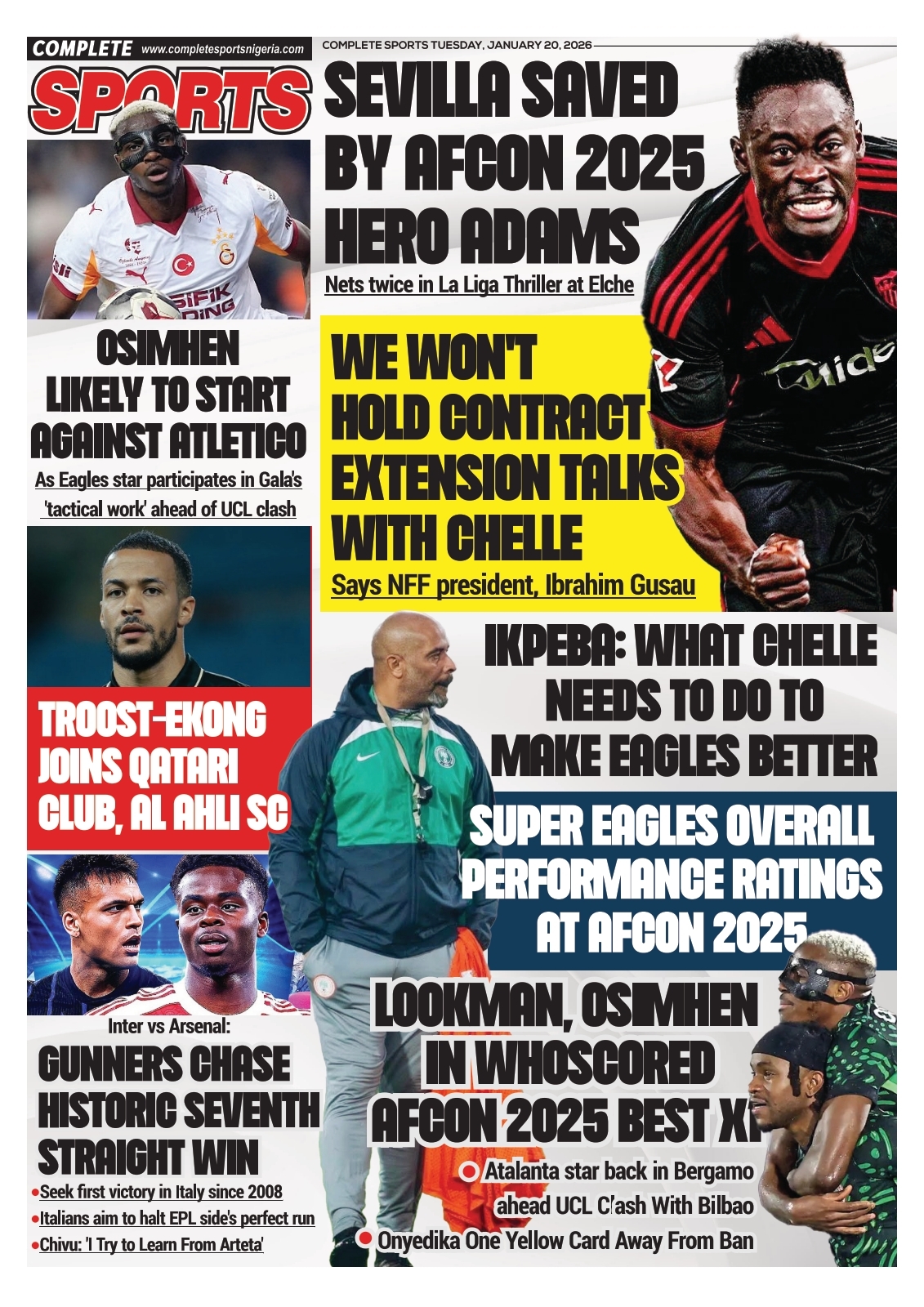 COMPLETE SPORTS - TUESDAY, JAN 20, 2026