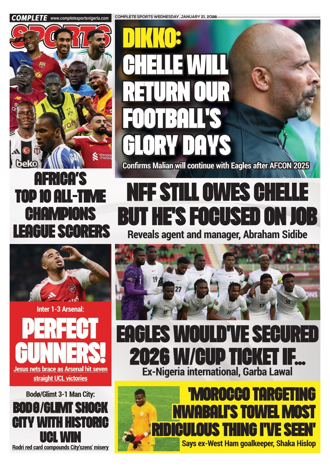 COMPLETE SPORTS - WEDNESDAY, JAN 21, 2026