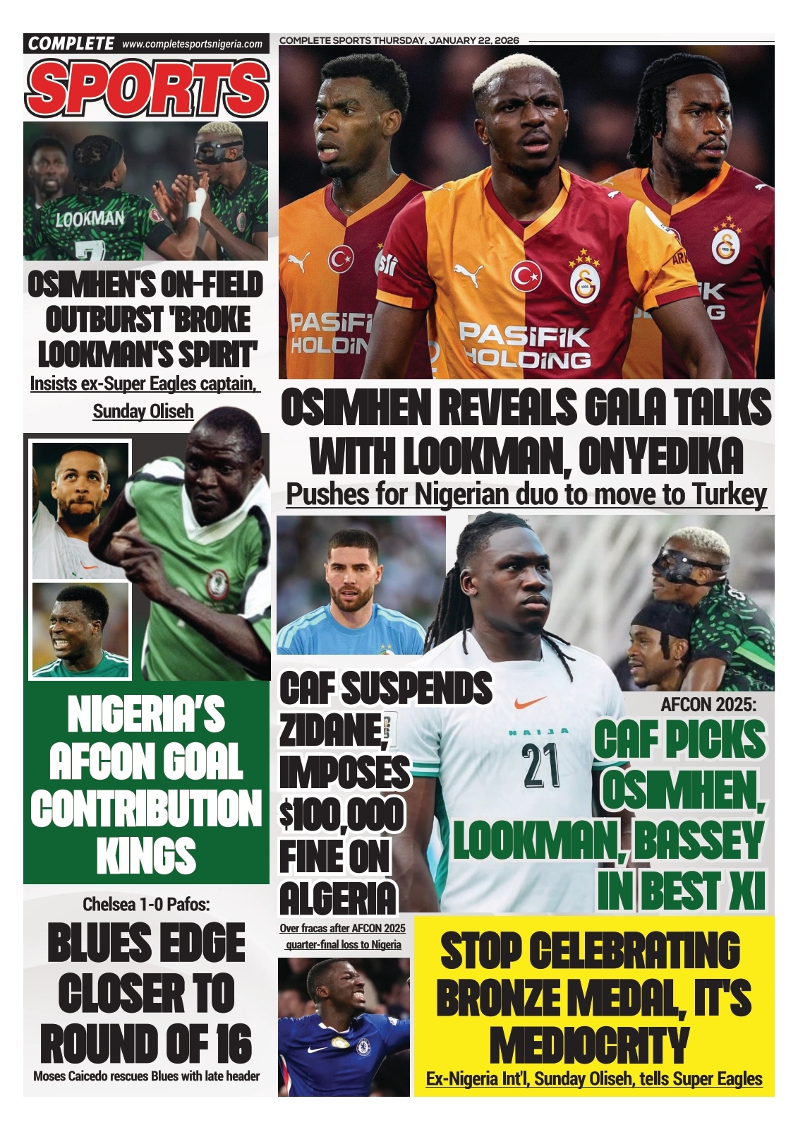 COMPLETE SPORTS - THURSDAY, JAN 22, 2026