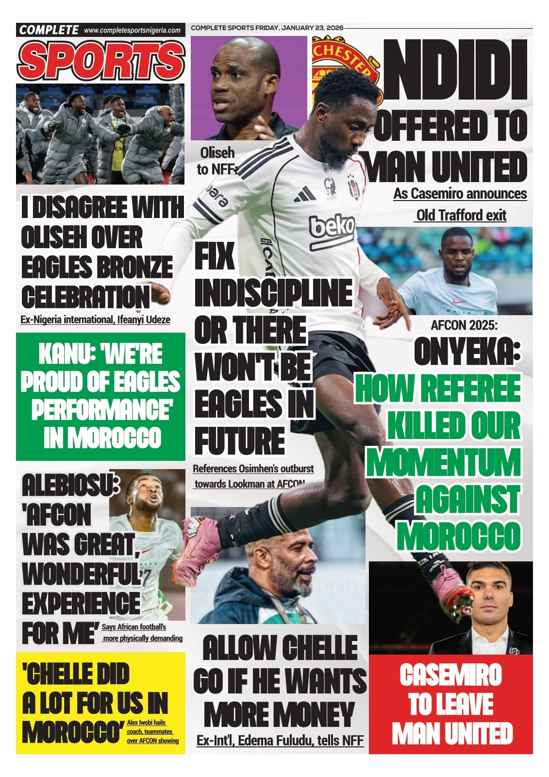 COMPLETE SPORTS - FRIDAY, JAN 23, 2026