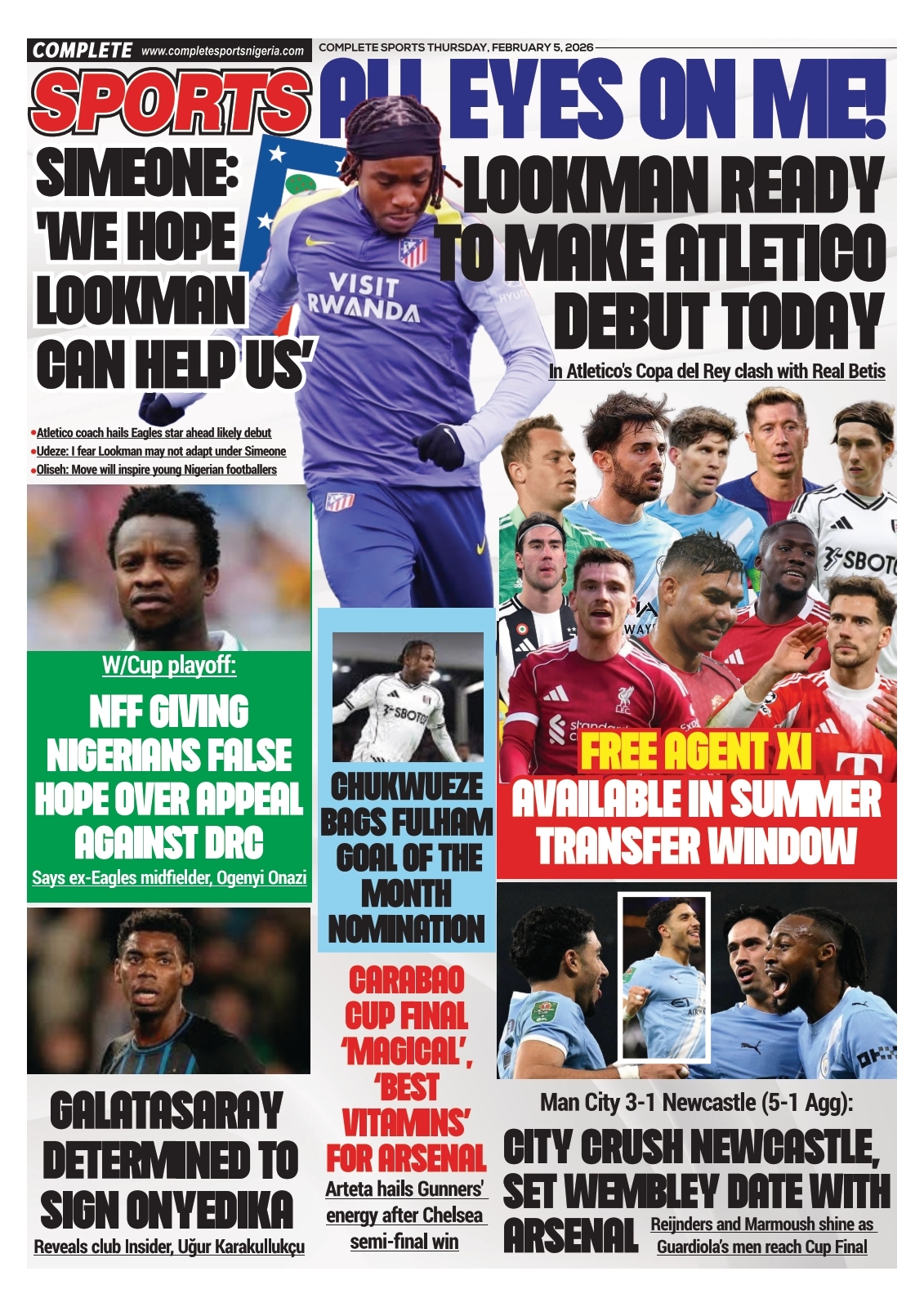 COMPLETE SPORTS - THURSDAY, FEB 5, 2026