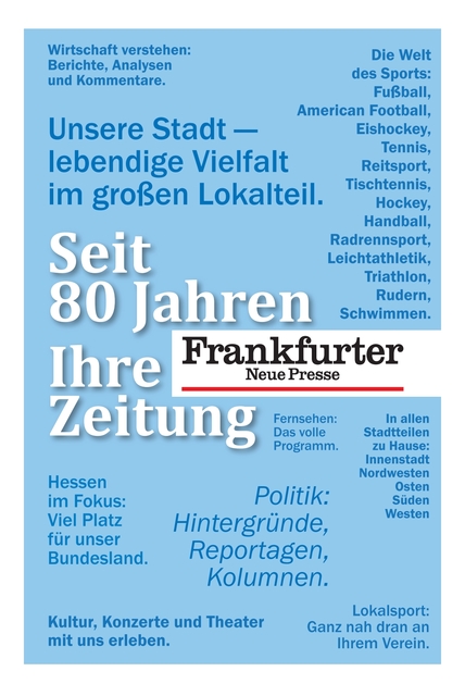 Jubiläum Frankfurter Neue Presse - 80 Jahre