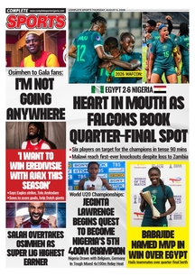 COMPLETE SPORTS - THURSDAY, AUG 6, 2026