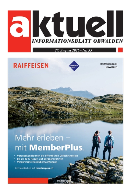 Aktuell Obwalden | KW 35 | 27. August 2026