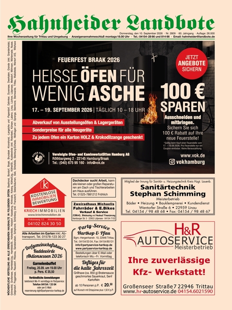 Hahnheider Landbote vom 10.09.2026