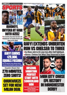 COMPLETE SPORTS - SUNDAY, SEPT 13, 2026