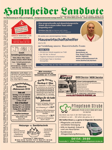 Hahnheider Landbote vom 08.10.2026