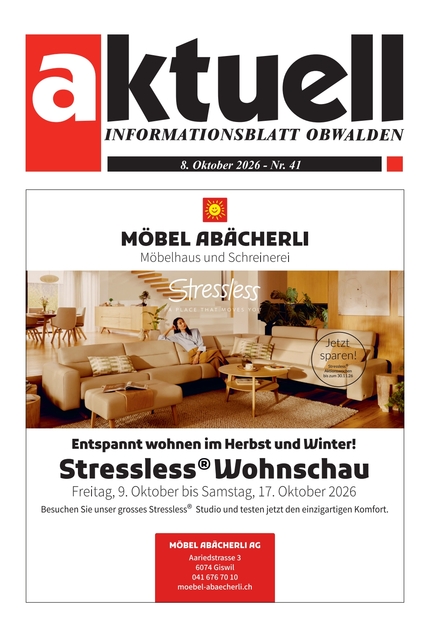 Aktuell Obwalden | KW 41 | 8. Oktober 2026