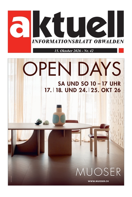 Aktuell Obwalden | KW 42 | 15. Oktober 2026