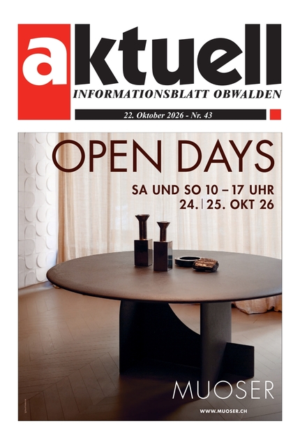 Aktuell Obwalden | KW 43 | 22. Oktober 2026